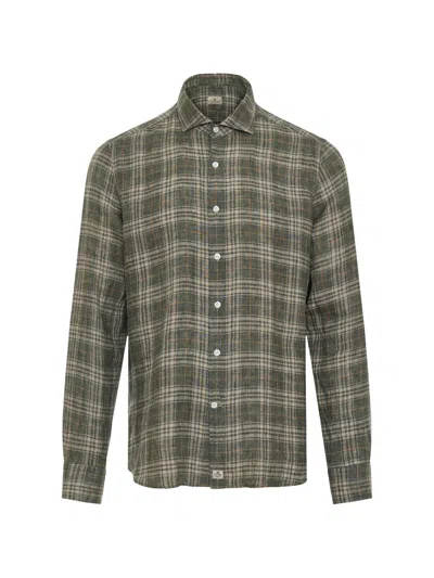 Sonrisa Check-pattern Long-sleeve Shirt In Green