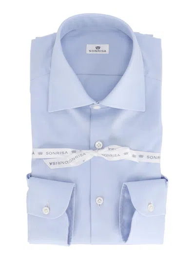 Sonrisa Classic Long-sleeve Striped Shirt In Light Blue