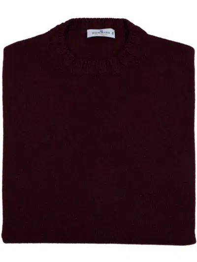 Sonrisa Burgundy Wool Crew-neck Sweater