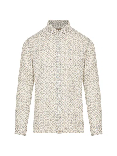 Sonrisa Floral-print Long-sleeve Shirt In Neutral
