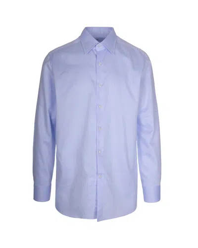 Sonrisa Camicia Celeste In Cotone In Blue