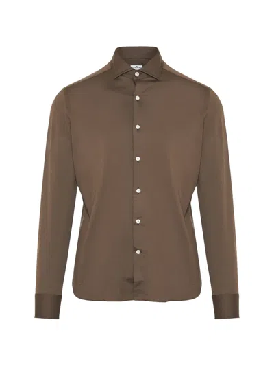 Sonrisa Long-sleeve Button-up Shirt In Brown