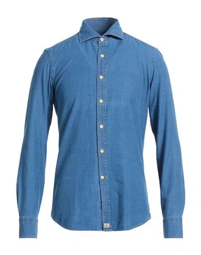 Sonrisa Man Denim Shirt Blue Size 16 ½ Cotton
