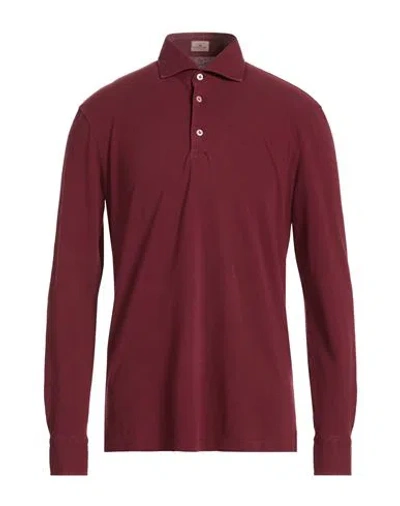 Sonrisa Man Polo Shirt Burgundy Size Xl Cotton In Red
