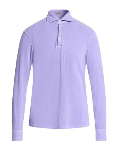 Sonrisa Man Polo Shirt Lilac Size Xl Cotton In Purple