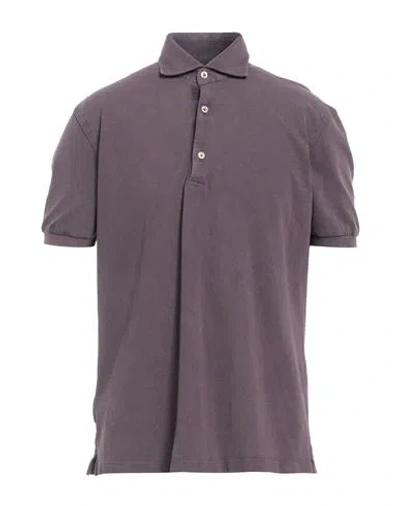 Sonrisa Man Polo Shirt Mauve Size 3xl Cotton In Purple