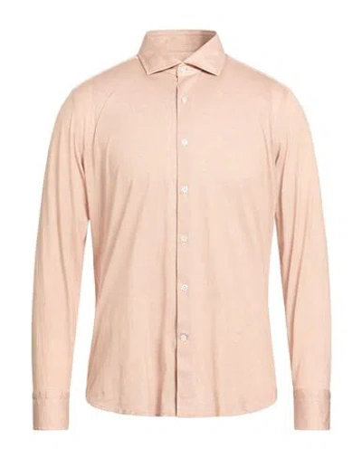 Sonrisa Man Shirt Apricot Size 17 Cotton In Brown
