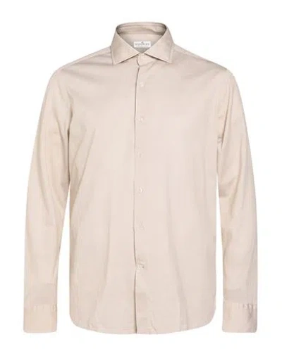 Sonrisa Man Shirt Beige Size 15 ½ Cotton In Brown