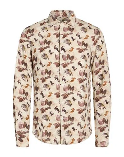 Sonrisa Man Shirt Beige Size 15 ½ Linen In Sand
