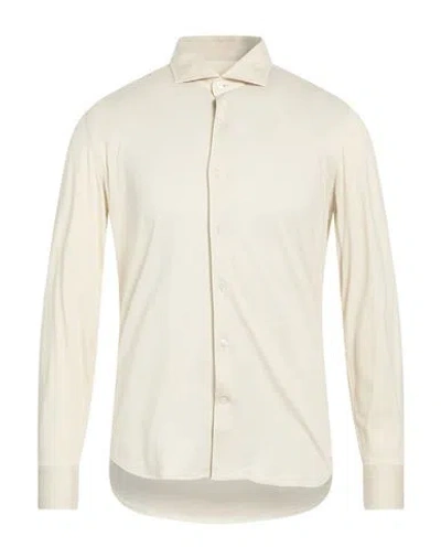 Sonrisa Man Shirt Beige Size 16 ½ Cotton In White