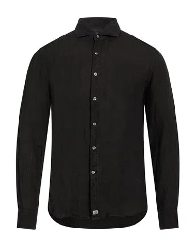 Sonrisa Man Shirt Black Size 17 Linen