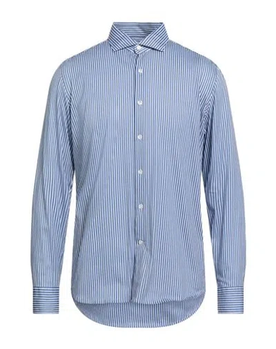 Sonrisa Man Shirt Blue Size 17 Cotton In Multi