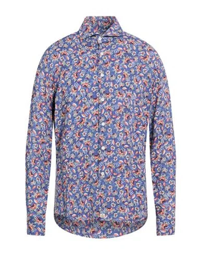 Sonrisa Man Shirt Blue Size 17 Viscose