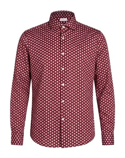 Sonrisa Man Shirt Brick Size 15 Cotton In Red