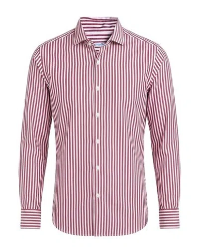 Sonrisa Man Shirt Brick Size 16 Cotton In Red
