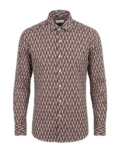 Sonrisa Man Shirt Brown Size 15 ¾ Cotton In Multi