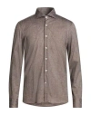 Sonrisa Man Shirt Brown Size 17 ½ Cotton In Multi