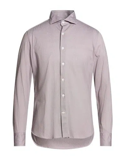 Sonrisa Man Shirt Brown Size 17 ½ Cotton In Purple