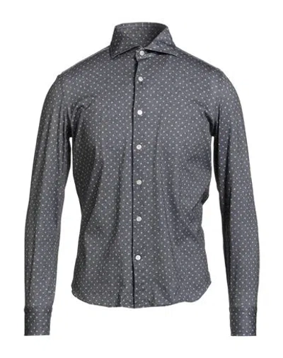 Sonrisa Man Shirt Charcoal Size 17 Cotton In Gray