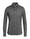 Sonrisa Man Shirt Charcoal Size 17 Cotton In Grey