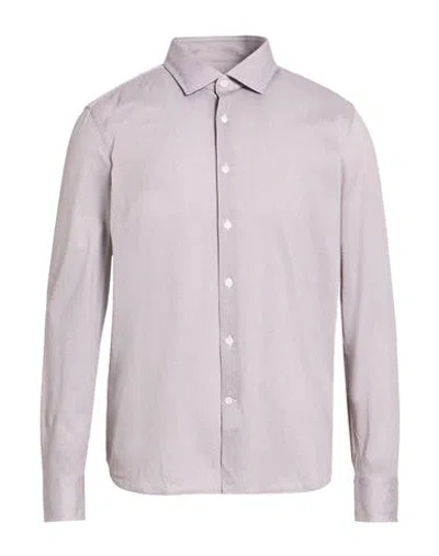 Sonrisa Man Shirt Chocolate Brown Size 17 ¾ Cotton In Purple