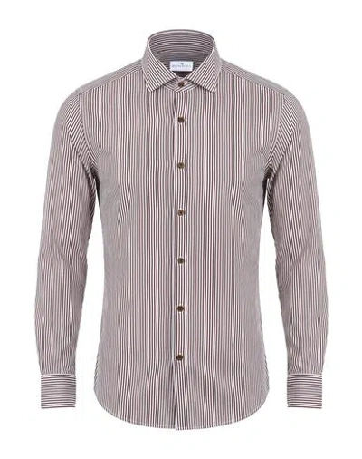Sonrisa Man Shirt Dark Brown Size 15 ½ Cotton In Gray