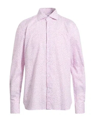 Sonrisa Man Shirt Fuchsia Size 16 ½ Cotton In Neutral