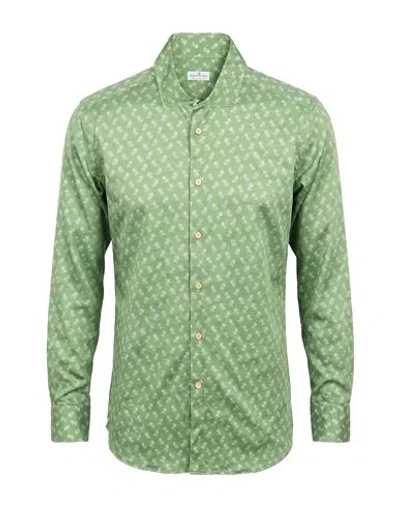 Sonrisa Man Shirt Green Size 15 Cotton