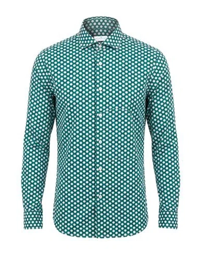 Sonrisa Man Shirt Green Size 15 Cotton In Multi
