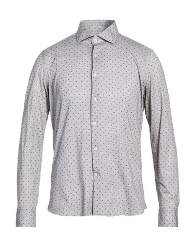 Sonrisa Man Shirt Grey Size 16 Cotton In Gray