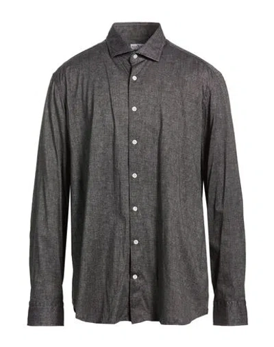Sonrisa Man Shirt Grey Size 19 ¾ Cotton In Gray