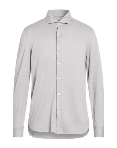 Sonrisa Man Shirt Grey Size L Cotton, Lyocell In Gray