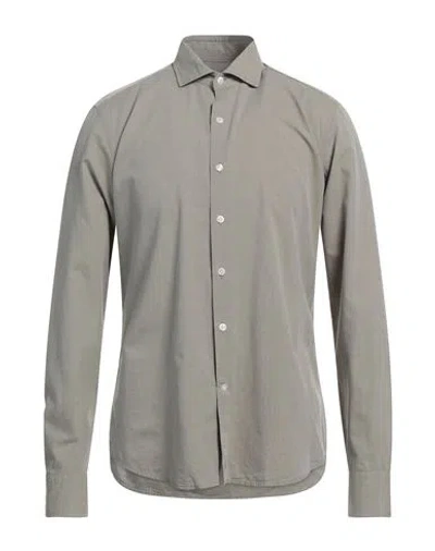 Sonrisa Man Shirt Grey Size L Cotton, Lyocell