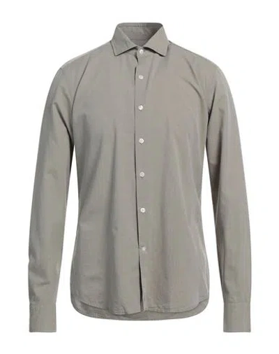 Sonrisa Man Shirt Grey Size M Cotton, Lyocell
