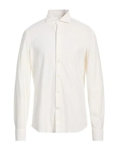 Sonrisa Man Shirt Ivory Size 16 Cotton In White