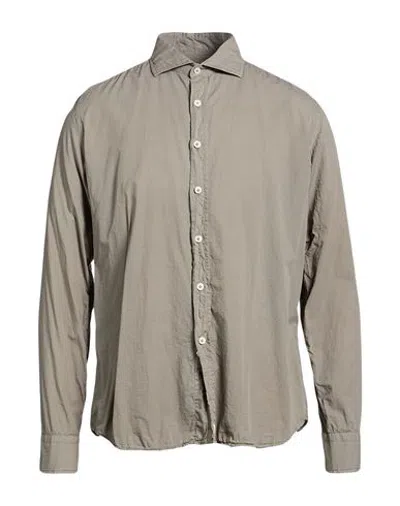 Sonrisa Man Shirt Khaki Size 15 ¾ Cotton In Gray