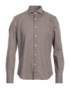 Sonrisa Man Shirt Khaki Size 17 Cotton In Beige