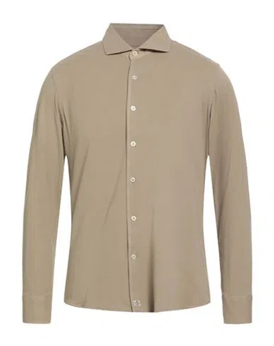 Sonrisa Man Shirt Khaki Size Xxl Cotton, Elastane In Neutral