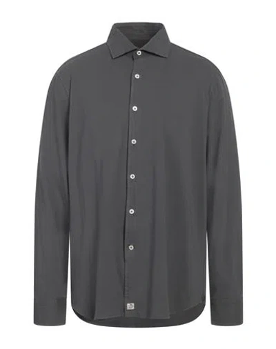 Sonrisa Man Shirt Lead Size S Cotton, Elastane In Grey