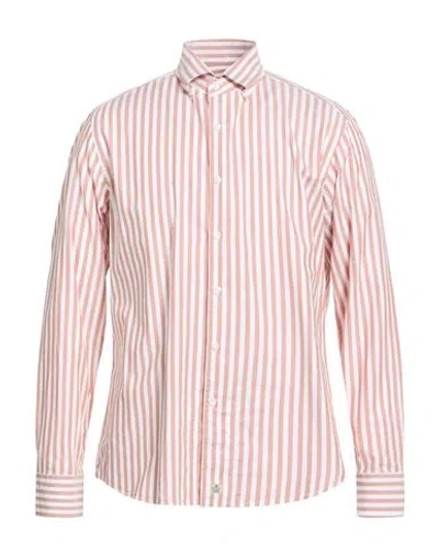 Sonrisa Man Shirt Mandarin Size 17 ½ Cotton In Orange