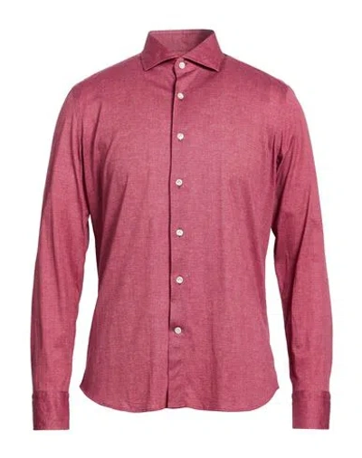 Sonrisa Man Shirt Mauve Size 17 ½ Cotton In Pink