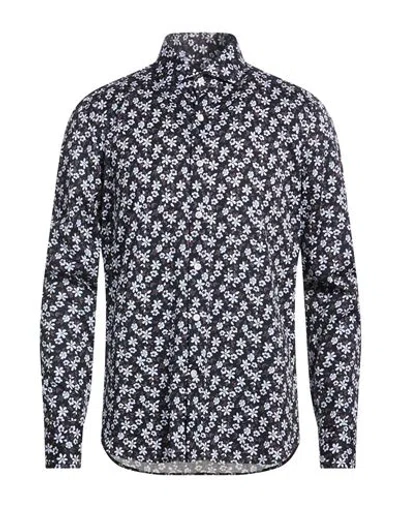 Sonrisa Man Shirt Midnight Blue Size 15 Cotton In Red
