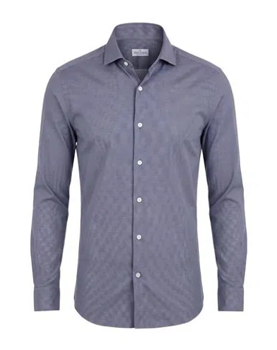 Sonrisa Man Shirt Midnight Blue Size 15 ½ Cotton In Purple