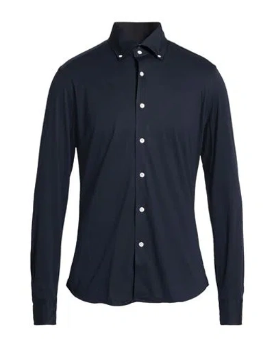 Sonrisa Man Shirt Midnight Blue Size 17 Cotton In Multi