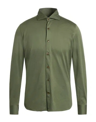 Sonrisa Man Shirt Military Green Size 15 ¾ Cotton