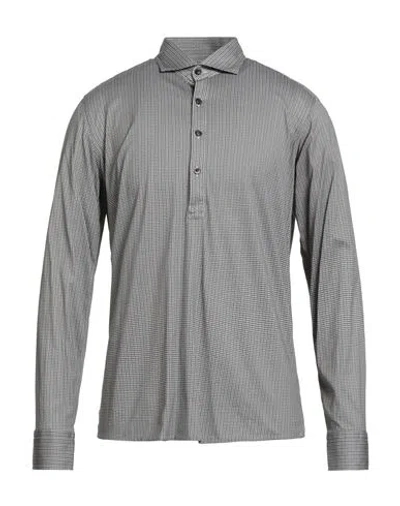 Sonrisa Man Shirt Military Green Size 17 Cotton In Gray