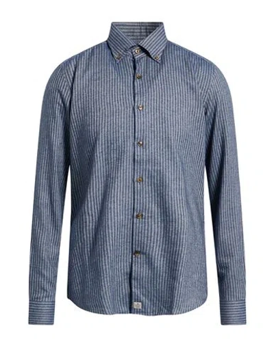 Sonrisa Man Shirt Navy Size 15 ½ Cotton In Blue