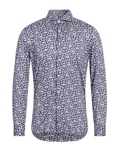 Sonrisa Man Shirt Navy Size 15 ¾ Cotton In Blue