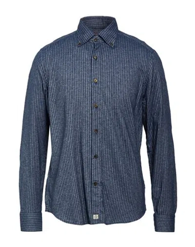 Sonrisa Man Shirt Navy Size 15 ¾ Cotton In Blue