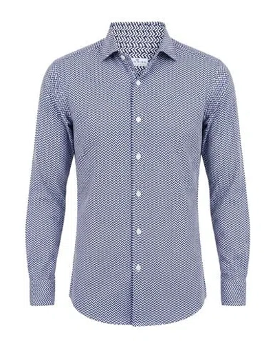 Sonrisa Man Shirt Navy Size 15 ½ Cotton In Multi